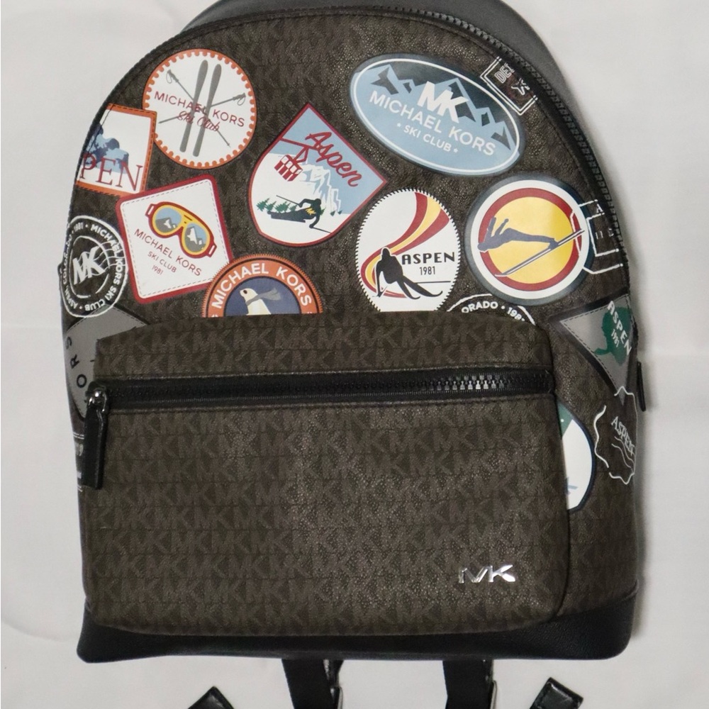 Michael Kors Multi-Patch Brown Backpack - image 1